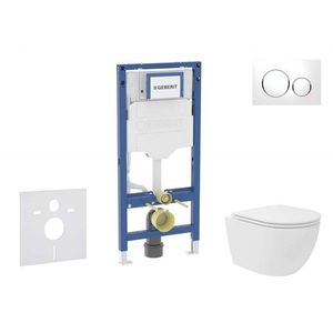 GEBERIT - Duofix Set předstěnové instalace, kompaktního klozetu Oudee Vortex a sedátka softclose, tlačítko Sigma20, bílá/chrom SANI11CA3163B vyobraziť