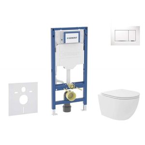 GEBERIT - Duofix Set předstěnové instalace, kompaktního klozetu Oudee Vortex a sedátka softclose, tlačítko Sigma30, bílá/chrom SANI11CA3164B vyobraziť