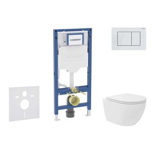 GEBERIT - Duofix Set předstěnové instalace, kompaktního klozetu Oudee Vortex a sedátka softclose, tlačítko Sigma30, bílá/bílá mat SANI11CA3167B vyobraziť