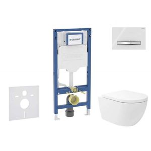 GEBERIT - Duofix Set předstěnové instalace, klozetu Oudee Vortex a sedátka softclose, tlačítko Sigma50, chrom/alpská bílá SANI11CA3177B vyobraziť