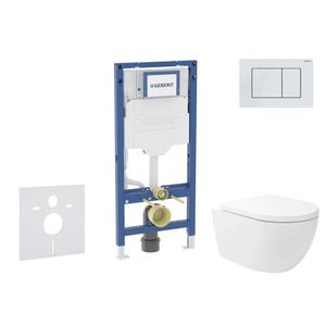 GEBERIT - Duofix Set předstěnové instalace, klozetu Oudee Vortex a sedátka softclose, tlačítko Sigma30, bílá/bílá mat SANI11CA3178B vyobraziť