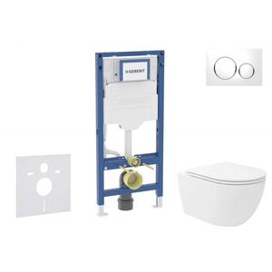 GEBERIT - Duofix Set předstěnové instalace, klozetu Oudee Vortex a sedátka softclose, tlačítko Sigma20, bílá/chrom SANI11CA3185B vyobraziť