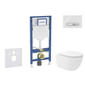 GEBERIT - Duofix Set předstěnové instalace, klozetu Oudee Vortex a sedátka softclose, tlačítko Sigma50, chrom/alpská bílá SANI11CA3188B vyobraziť