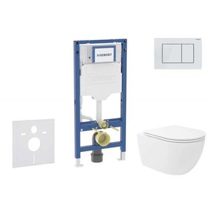 GEBERIT - Duofix Set předstěnové instalace, klozetu Oudee Vortex a sedátka softclose, tlačítko Sigma30, bílá/bílá mat SANI11CA3189B vyobraziť