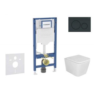 GEBERIT - Duofix Set předstěnové instalace, klozetu Arkas I a sedátka softclose, tlačítko Sigma20, černá lesk/černá mat SANI11CA5126B vyobraziť