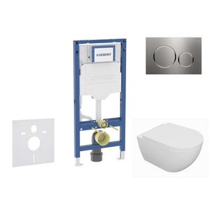 GEBERIT - Duofix Set předstěnové instalace, klozetu Oudee a sedátka softclose, tlačítko Sigma20, nerez SANI11CA6100B vyobraziť