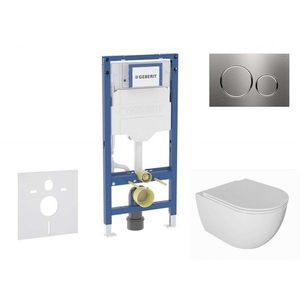 GEBERIT - Duofix Set předstěnové instalace, klozetu Oudee a sedátka softclose, tlačítko Sigma20, nerez SANI11CA6101B vyobraziť
