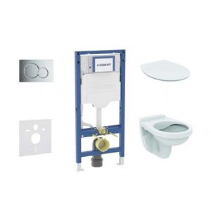 GEBERIT - Duofix Set předstěnové instalace, klozetu Alpha a sedátka softclose, tlačítko Sigma01, lesklý chrom SANI11CD1101 vyobraziť