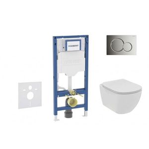 GEBERIT - Duofix Set předstěnové instalace, klozetu Tesi a sedátka softclose, tlačítko Sigma01, lesklý chrom SANI11CD1109 vyobraziť