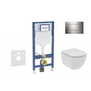 GEBERIT - Duofix Set předstěnové instalace, klozetu Tesi a sedátka softclose, tlačítko Sigma30, lesklý chrom/matný chrom SANI11CD1113 vyobraziť