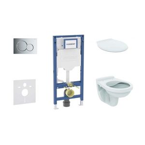 GEBERIT - Duofix Set předstěnové instalace, klozetu Alpha a sedátka, tlačítko Sigma01, lesklý chrom SANI11CD1125 vyobraziť