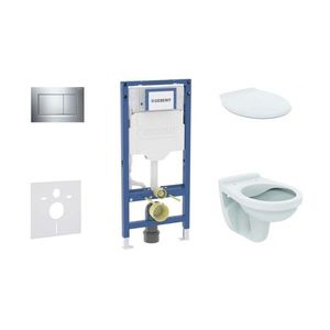 GEBERIT - Duofix Set předstěnové instalace, klozetu Alpha a sedátka, tlačítko Sigma30, chrom SANI11CD1129 vyobraziť