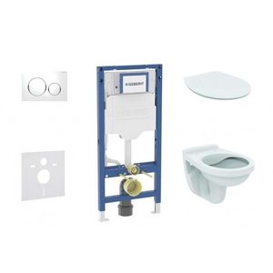 GEBERIT - Duofix Set předstěnové instalace, klozetu Alpha a sedátka softclose, tlačítko Sigma20, bílá/chrom SANI11CD3103 vyobraziť