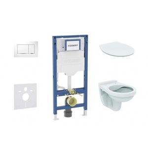 GEBERIT - Duofix Set předstěnové instalace, klozetu Alpha a sedátka softclose, tlačítko Sigma30, bílá/chrom SANI11CD3104 vyobraziť