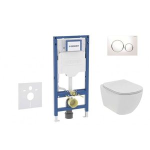GEBERIT - Duofix Set předstěnové instalace, klozetu Tesi a sedátka softclose, tlačítko Sigma20, bílá/chrom SANI11CD3111 vyobraziť
