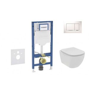 GEBERIT - Duofix Set předstěnové instalace, klozetu Tesi a sedátka softclose, tlačítko Sigma30, bílá/chrom SANI11CD3112 vyobraziť