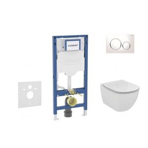 GEBERIT - Duofix Set předstěnové instalace, klozetu Tesi a sedátka, tlačítko Sigma20, bílá/chrom SANI11CD3119 vyobraziť