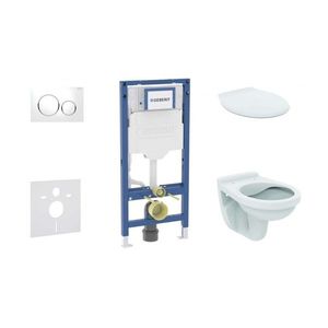 GEBERIT - Duofix Set předstěnové instalace, klozetu Alpha a sedátka, tlačítko Sigma20, bílá/chrom SANI11CD3127 vyobraziť