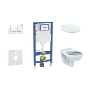 GEBERIT - Duofix Set předstěnové instalace, klozetu Alpha a sedátka, tlačítko Sigma30, bílá/chrom SANI11CD3128 vyobraziť