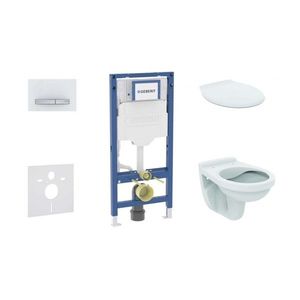 GEBERIT - Duofix Set předstěnové instalace, klozetu Alpha a sedátka, tlačítko Sigma50, alpská bílá SANI11CD3131 vyobraziť