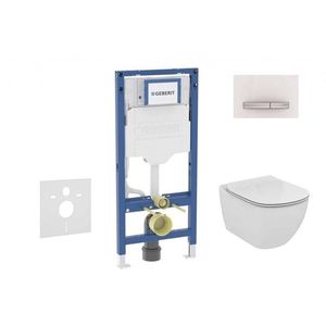 GEBERIT - Duofix Set předstěnové instalace, klozetu Tesi a sedátka softclose, tlačítko Sigma50, alpská bílá SANI11CD3139 vyobraziť