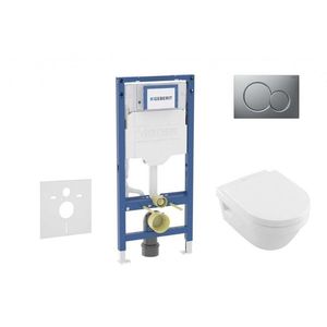 GEBERIT - Duofix Set předstěnové instalace, klozetu Architectura a sedátka softclose, tlačítko Sigma01, matný chrom SANI11CK2102 vyobraziť