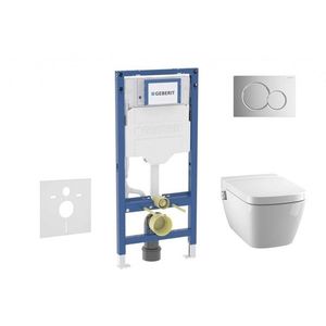 GEBERIT - Duofix Set předstěnové instalace, klozetu TECEone a sedátka softclose, tlačítko Sigma01, lesklý chrom SANI11CT1101 vyobraziť