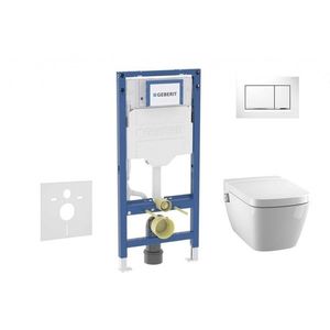 GEBERIT - Duofix Set předstěnové instalace, klozetu TECEone a sedátka softclose, tlačítko Sigma30, bílá/lesklý chrom SANI11CT3104 vyobraziť