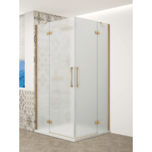 GELCO - TRINITY GOLD štvorcový kút 1100x1100 rohový vstup, matné sklo, GT2211-11M-G GT2211-11M-G vyobraziť