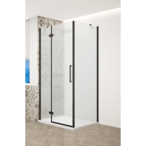 GELCO - TRINITY BLACK štvorcový kút 800x800 ľavý, matné sklo, GT5680-80ML-B GT5680-80ML-B vyobraziť
