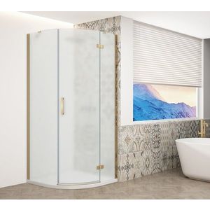 GELCO TRINITY GOLD štvrťkruhový kút 900x900 pravý, matné sklo, GT6590MR-G GT6590MR-G vyobraziť