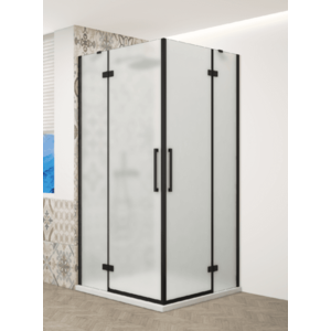 GELCO - TRINITY BLACK obdĺžnikový kút 900x1100 rohový vstup, matné sklo, GT2290-11M-B GT2290-11M-B vyobraziť