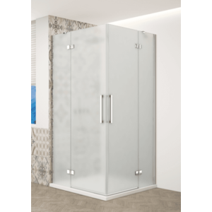 GELCO TRINITY CHROM štvorcový kút 800x800 rohový vstup, matné sklo, GT2280-80M-CH GT2280-80M-CH vyobraziť