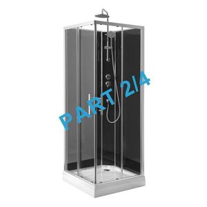 AQUALINE - GRANVIK sprchový box 800x800x2180 komponent 2/4 fixné a posuvné sklo číre 18-080-09-50-00 vyobraziť