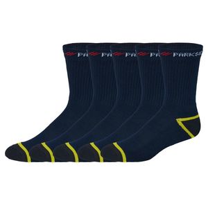 PARKSIDE® Pánske pracovné ponožky, 5 párov (navy modrá/žltá, 39/42) vyobraziť
