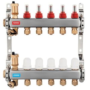 NOVASERVIS - ROZDEĽOVAČ s term. ventilmi, reg. s prietok. mech. 5 okruhov SN-RZP05S vyobraziť