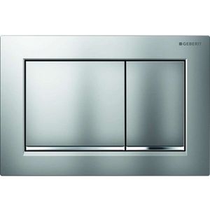 GEBERIT - Omega30 Ovládacie tlačidlo splachovania, easy-to-clean, matný chróm/lesklý chróm 115.080.JQ.1 vyobraziť
