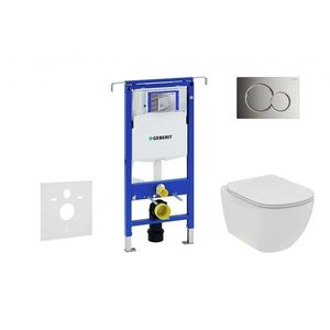 GEBERIT - Duofix Set predstenovej inštalácie, klozetu a dosky Ideal Standard Tesi, tlačidla Sigma01, Rimless, SoftClose, lesklý chróm 111.355.00.5 NE2 vyobraziť