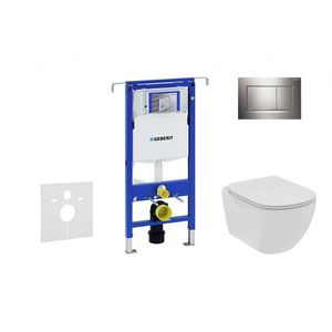 GEBERIT - Duofix Set predstenovej inštalácie, klozetu a dosky Ideal Standard Tesi, tlačidla Sigma30, Rimless, SoftClose, lesklý chróm/chróm mat 111.355.00.5 NE6 vyobraziť