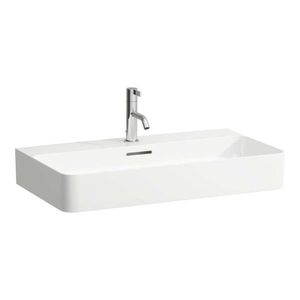 Laufen - VAL Umývadlo, 75x42 cm, s prepadom, otvor na batériu, biela H8102850001041 vyobraziť
