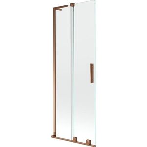 MEXEN/S - Velar L dvojkrídlová posuvná vaňová zástena 70 x 150 cm, transparent, ružové zlato 896-070-003-01-60 vyobraziť
