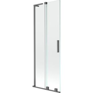 MEXEN/S - Velar L dvojkrídlová posuvná vaňová zástena 70 x 150 cm, transparent, grafit metal 896-070-003-01-95 vyobraziť