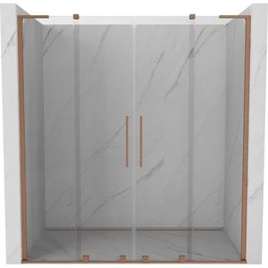 MEXEN/S - Velar L Duo posuvné sprchové dvere 180 cm, transparent, meď kartáčovaná 871-180-003-02-65 vyobraziť