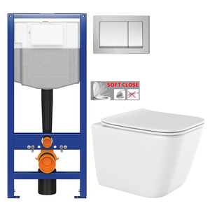 CERSANIT predstenový inštalačný systém s tlačidlom chrom K97-509 + WC INVENA PAROS + SEDADLO K97-526 509 RO1 vyobraziť