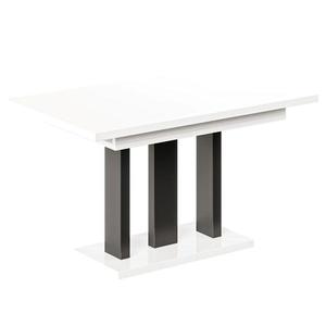 Rozkladací stôl Appia Mat čierne nohy 130/210x80cm Biely lesk vyobraziť