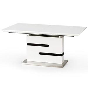 Rozkladací stôl Monaco 160/220x90cm Mdf/Oceľ – Biely/Popolavý vyobraziť