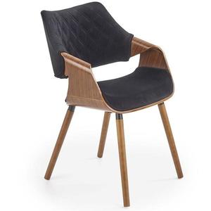 Stolička K396 drevo/velvet orech/čierna 56x55x77 vyobraziť