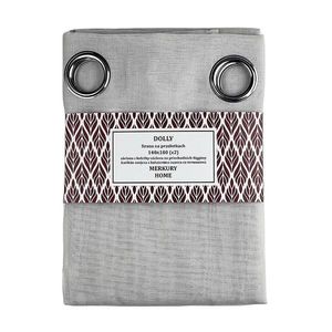 Záclona na priechodkách Dolly polyester svetlosivá 140x180 (x2) Merkury Home vyobraziť