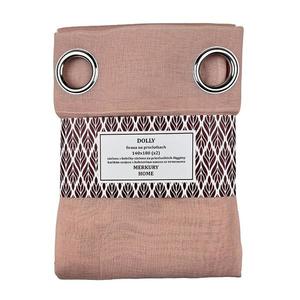 Záclona na priechodkách Dolly polyester svetloružová 140x180 (x2) Merkury Home vyobraziť