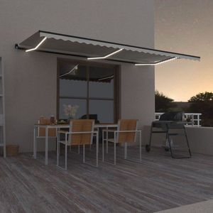 Ručne zaťahovacia markíza s LED svetlom 400x350 cm Dekorhome vyobraziť